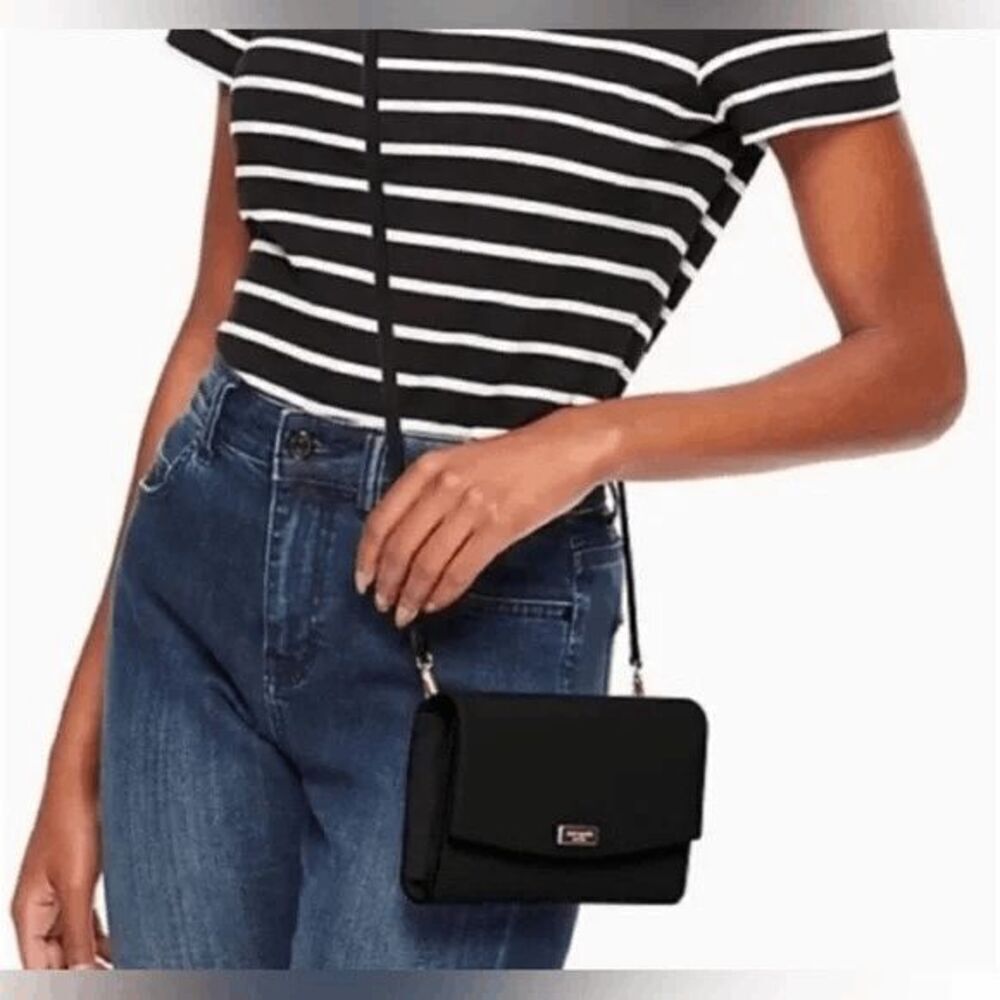 Kate Spade Laurel Way Winnie Crossbody Clutch Wallet Organizer Purse Bag Black
